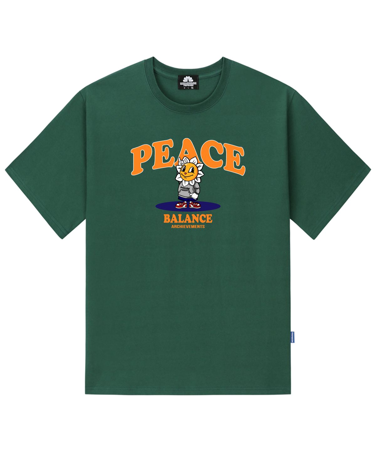 트립션(TRIPSHION) PEACE TIGER GRAPHIC 티셔츠 - 그린