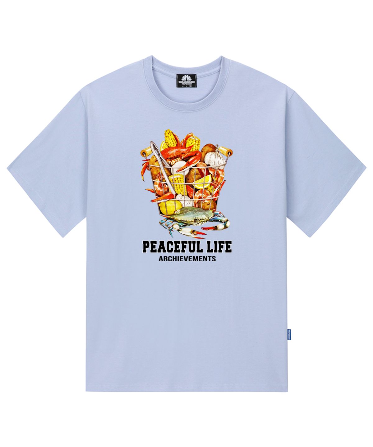 트립션(TRIPSHION) SEAFOOD BASKET GRAPHIC 티셔츠 - 퍼플