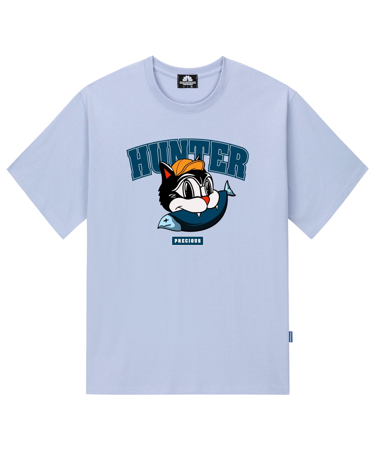 트립션(TRIPSHION) HUNTER CAT GRAPHIC 티셔츠 - 퍼플