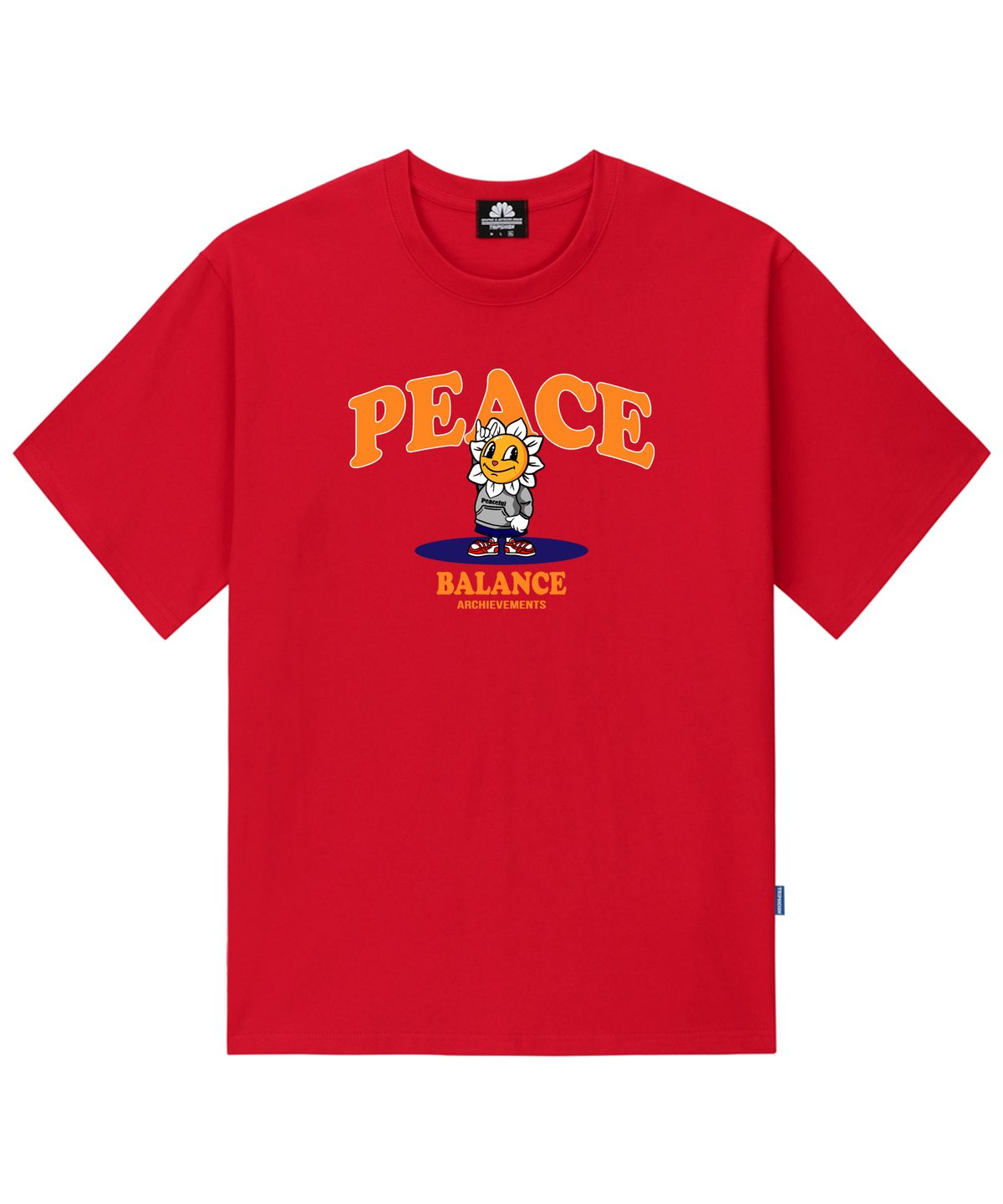 트립션(TRIPSHION) PEACE TIGER GRAPHIC 티셔츠 - 레드
