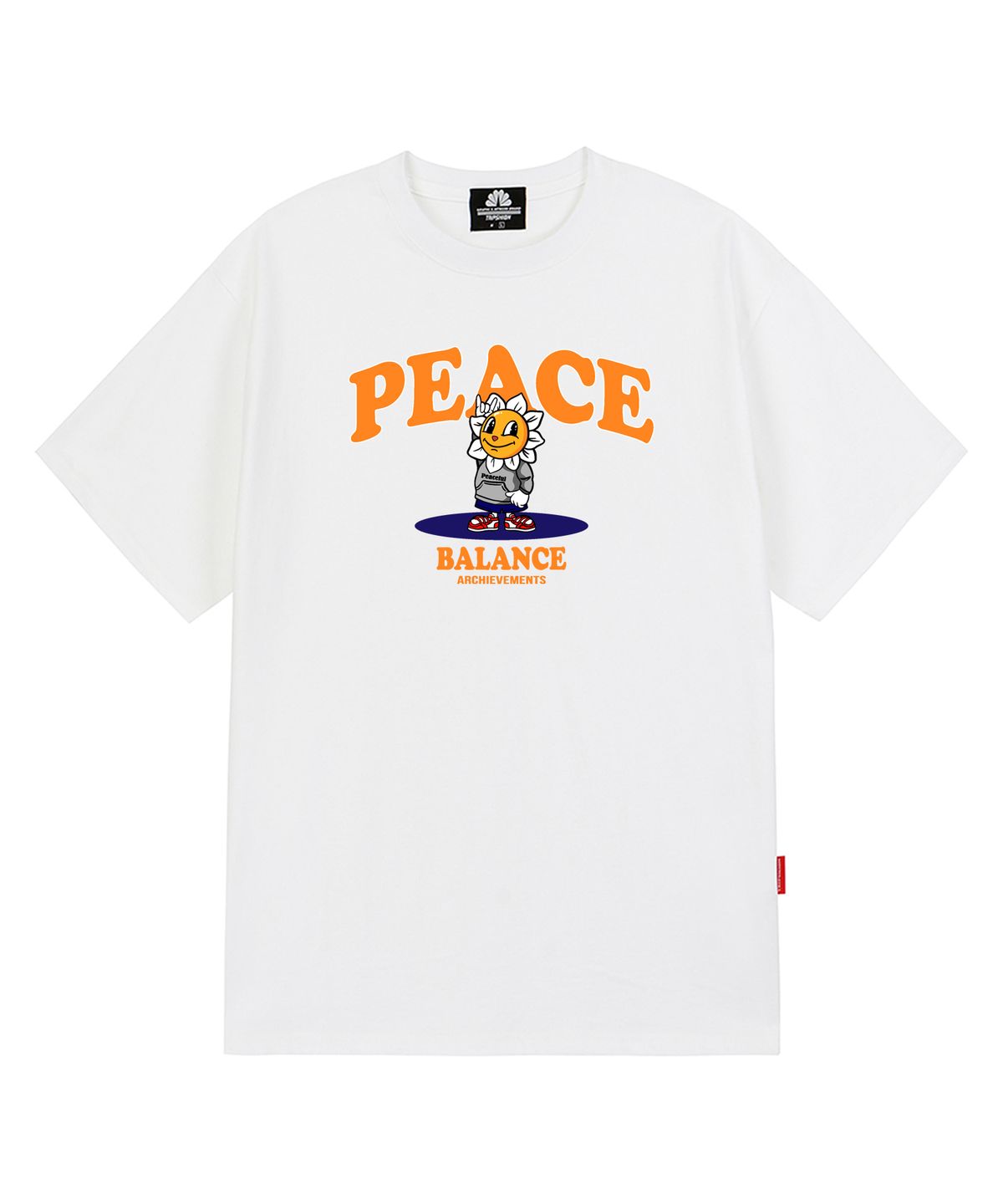 트립션(TRIPSHION) PEACE TIGER GRAPHIC 티셔츠 - 화이트
