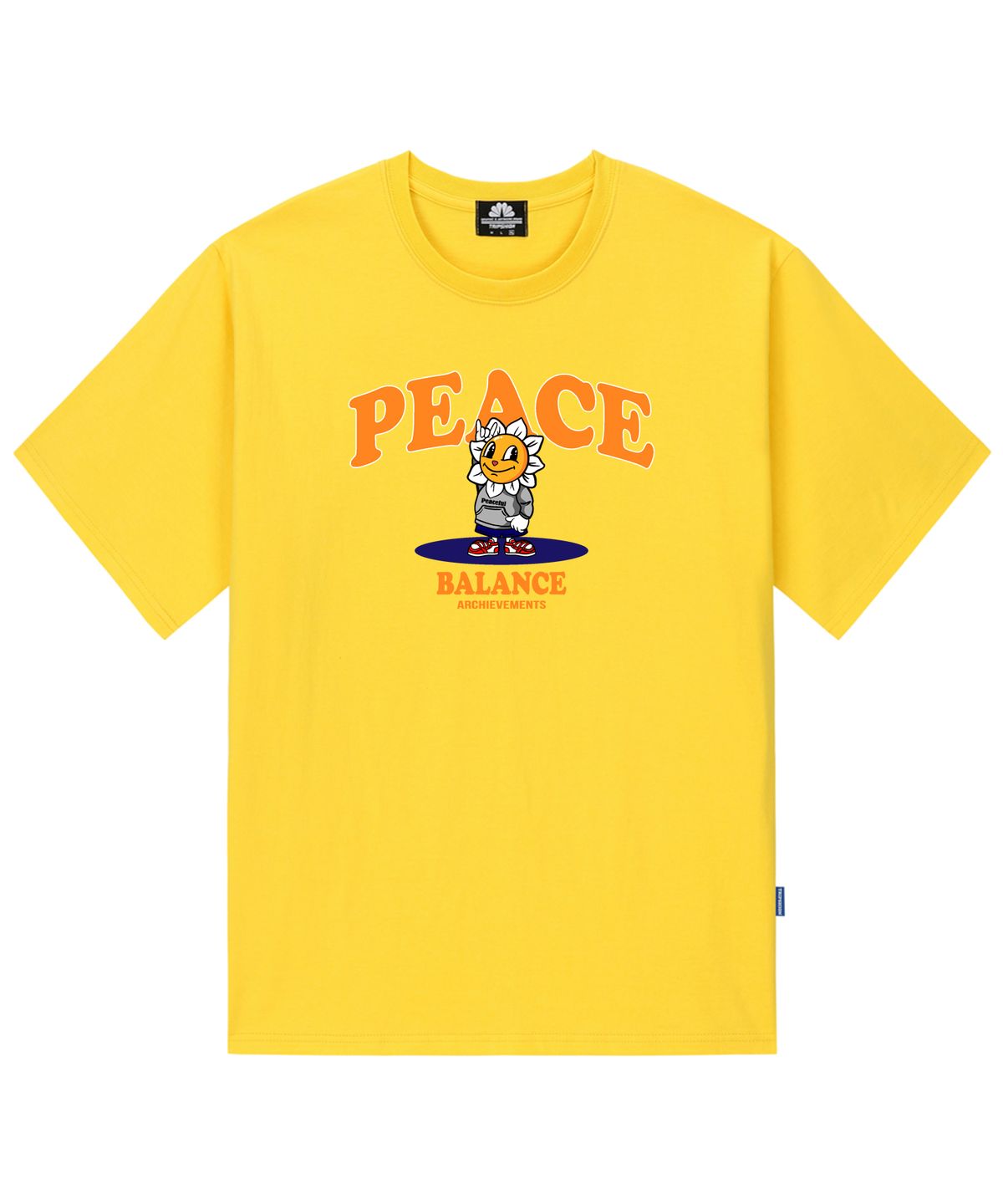 트립션(TRIPSHION) PEACE TIGER GRAPHIC 티셔츠 - 옐로우