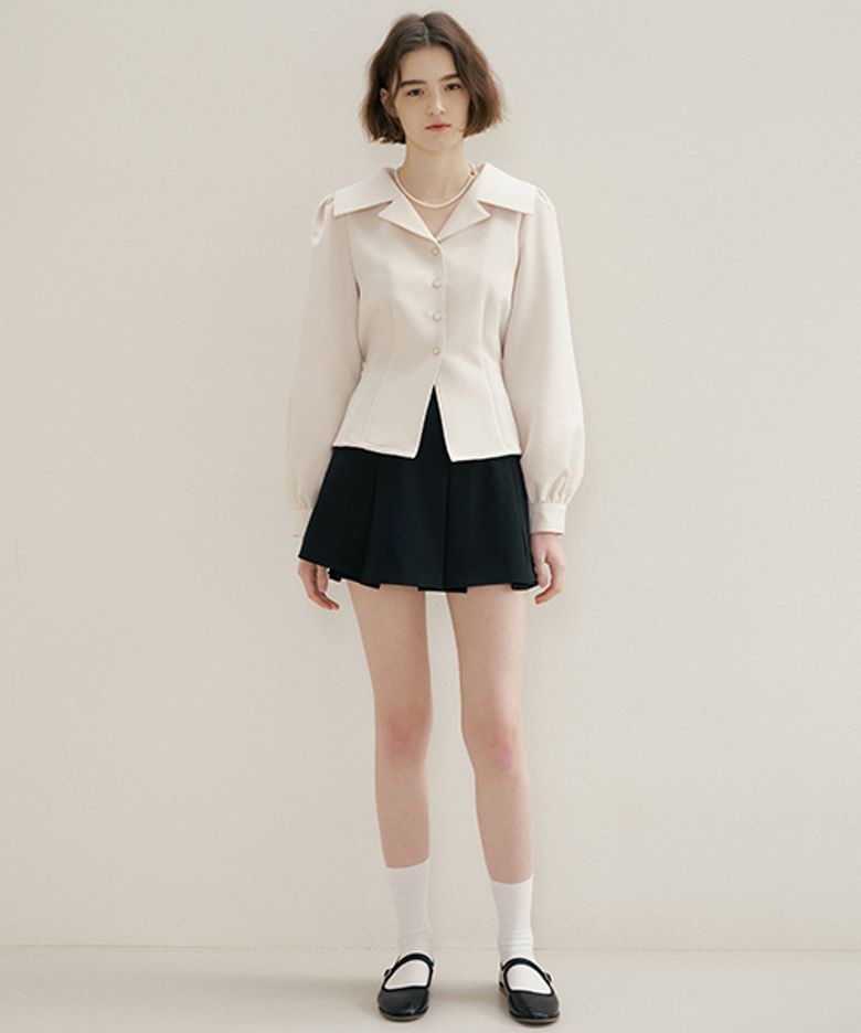 PLEATS BUTTON SKIRT