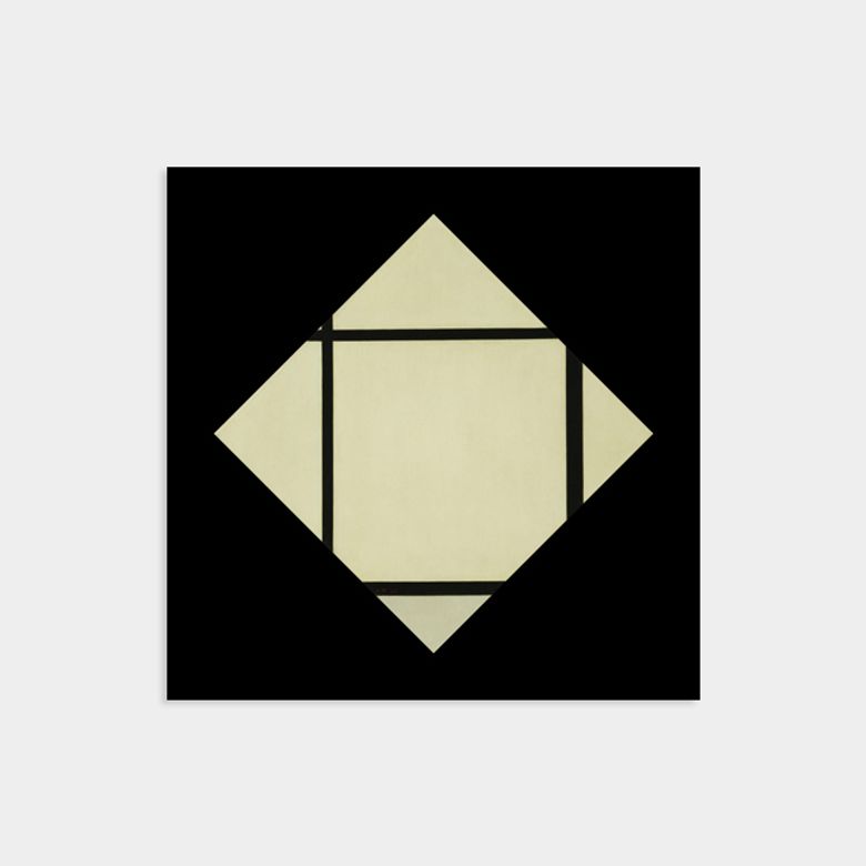 피에트 몬드리안 액자 인테리어 포스터 / 02번 정사각형 Tableau I Lozenge with Four Lines and Gray 1926
