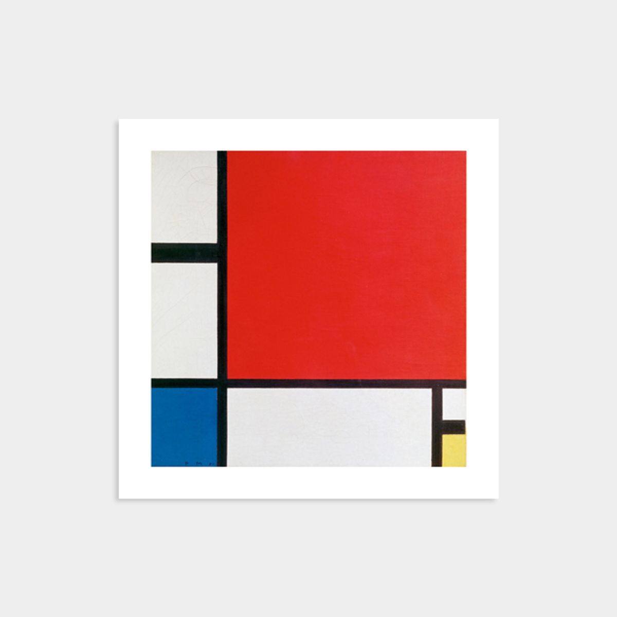 멜팅스튜디오(MELTING STUDIO) 피에트 몬드리안 액자 인테리어 포스터 / 03번 정사각형 Composition with Red Blue and Yellow 1930