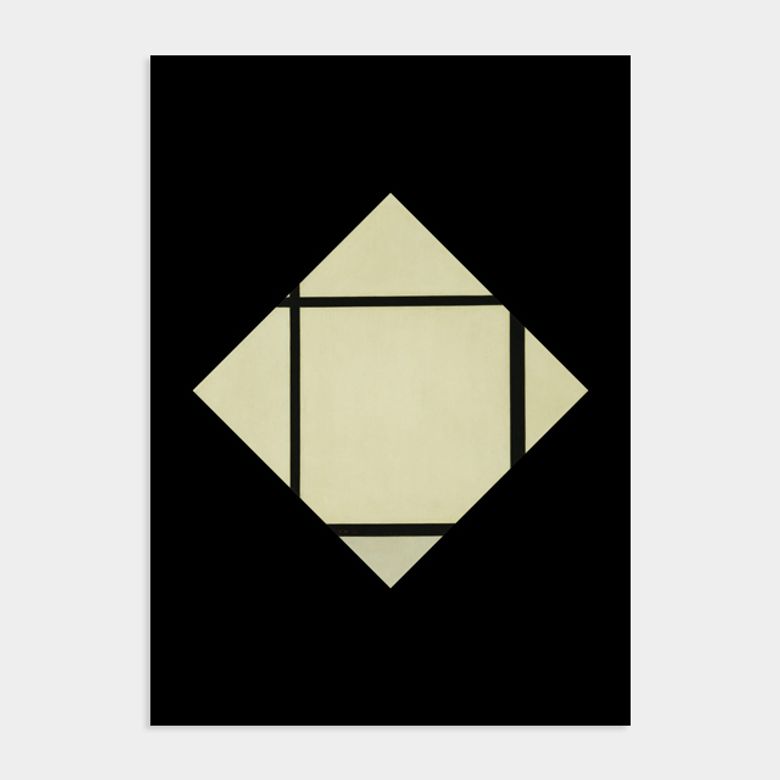 피에트 몬드리안 액자 인테리어 포스터  / 12번 Tableau I Lozenge with Four Lines and Gray 1926