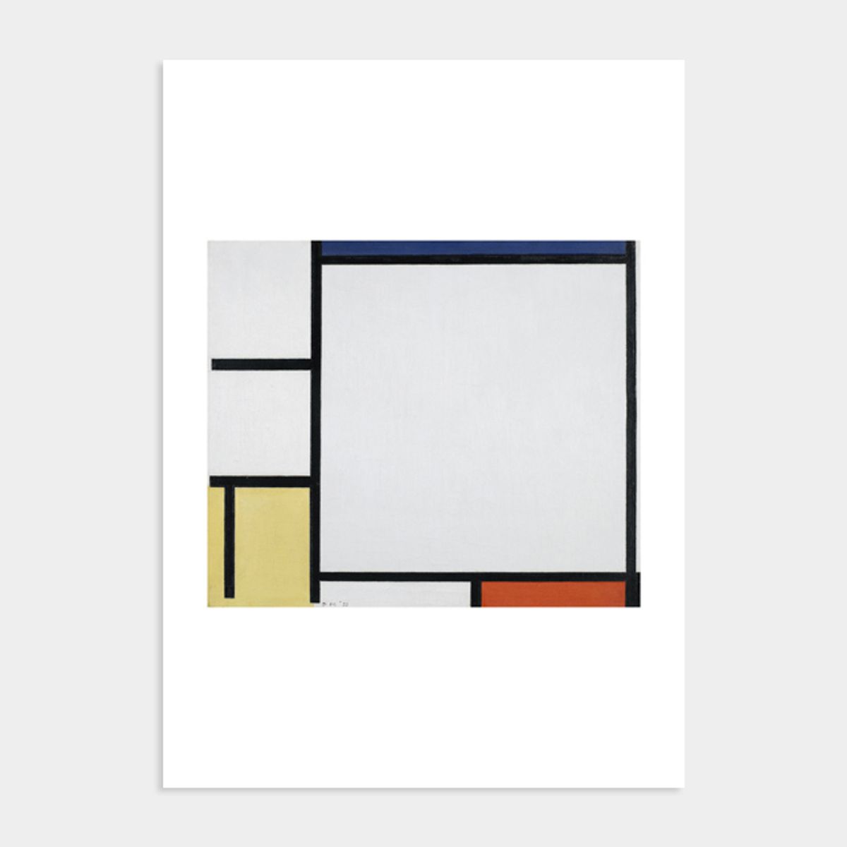 멜팅스튜디오(MELTING STUDIO) 피에트 몬드리안 액자 인테리어 포스터  / 14번 Composition with Blue Red Yellow and Black 1922
