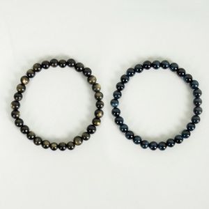 남성 패션 유광 6mm 원석 팔찌 MFJBM14