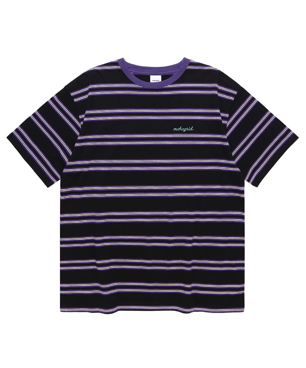 【mahagrid】23SS★ MGD STRIPED TEE MUSINSA | MAHAGRID ROPE LOGO STRIPED TEE BLACK(MG2CMMT535A)