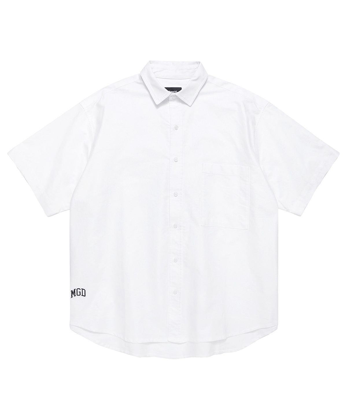 마하그리드(MAHAGRID) MGD LOGO HALF SLEEVE SHIRT WHITE(MG2CMMW340A)