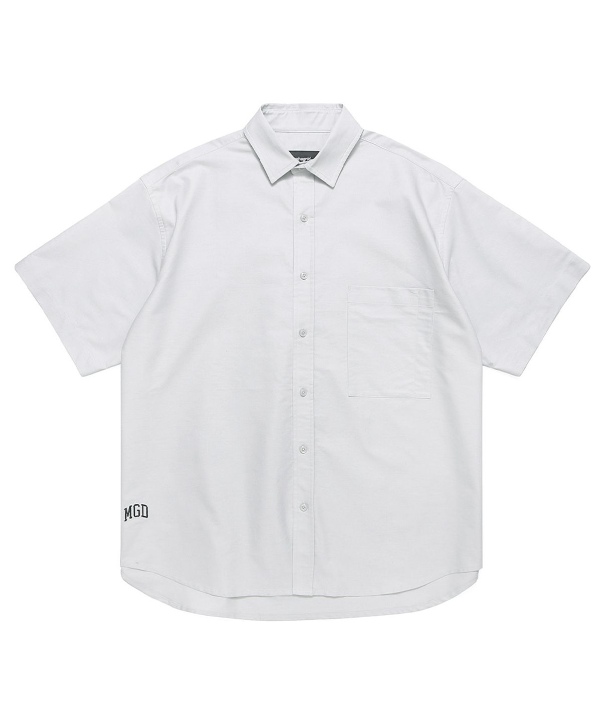 마하그리드(MAHAGRID) MGD LOGO HALF SLEEVE SHIRT LIGHT GREY(MG2CMMW340A)