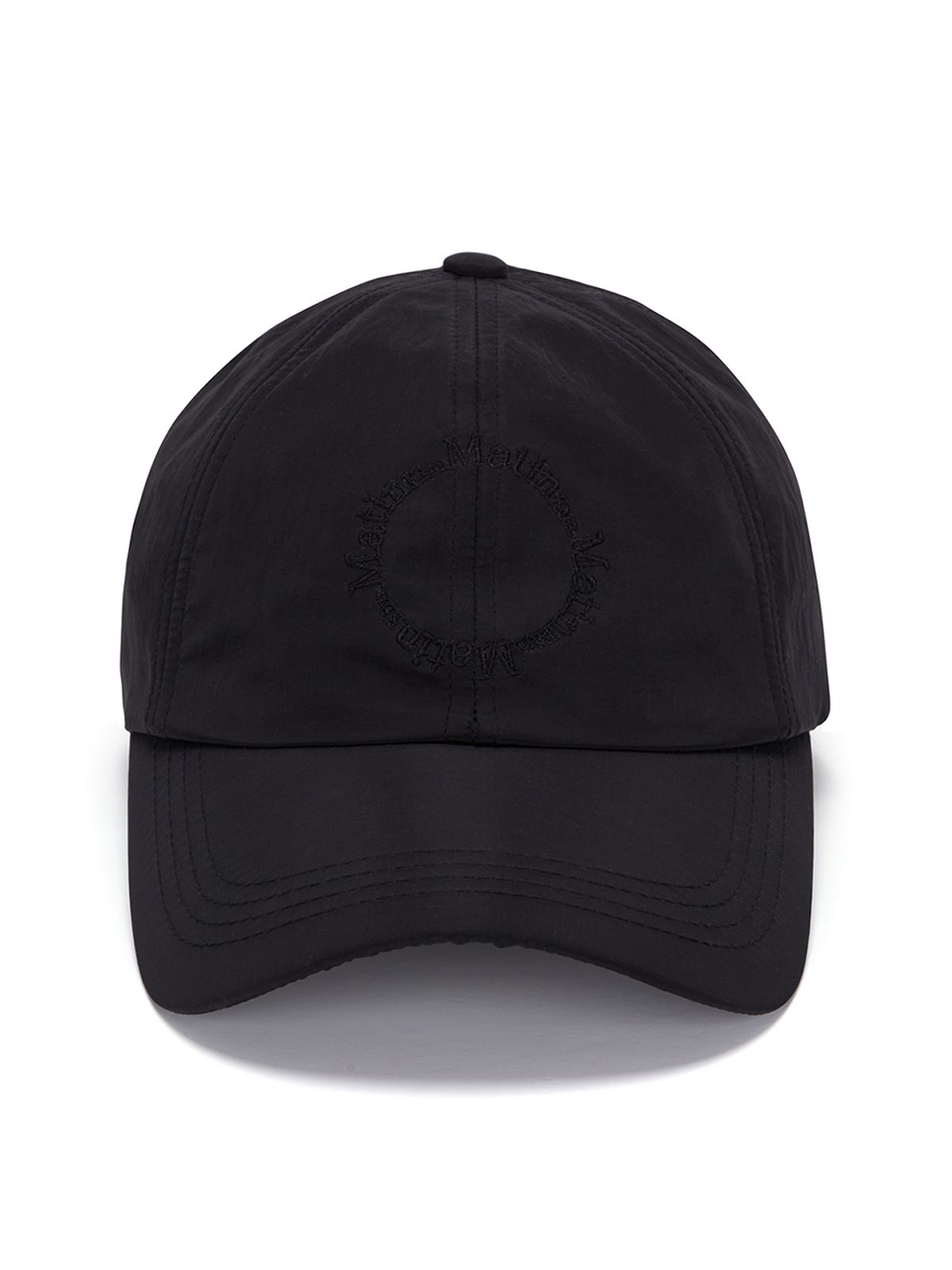 마뗑킴(MATIN KIM) CRISP LOGO BALL CAP IN BLACK