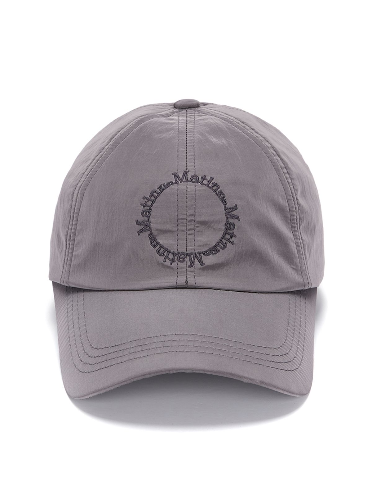 마뗑킴(MATIN KIM) CRISP LOGO BALL CAP IN SILVER