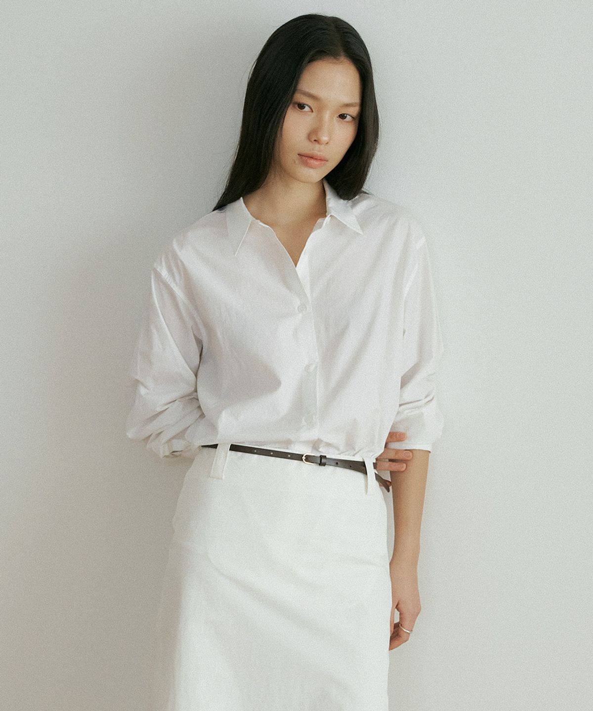 링서울(LINGSEOUL) bio poplin shirt-white