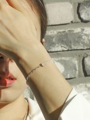 [Silver 925]S_Link chain bracelet lb42