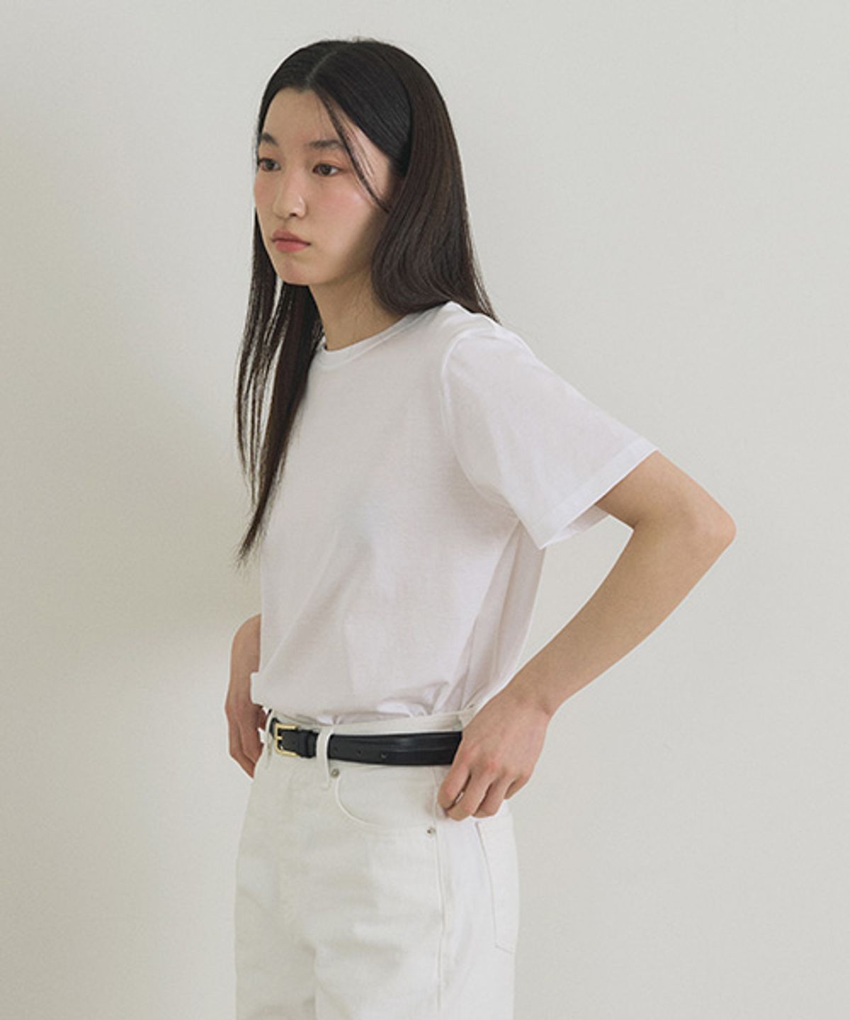 링서울(LINGSEOUL) supima silket cotton top-white