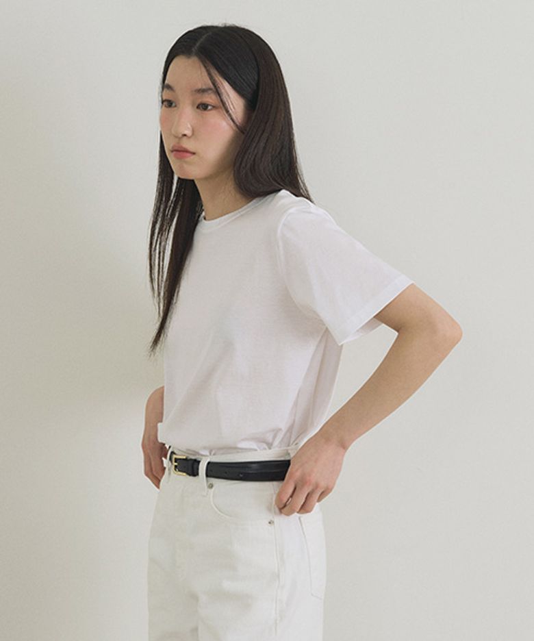 supima silket cotton top-white