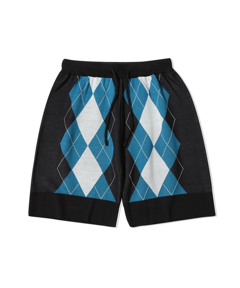Billys Argyle Knit Shorts(BLACK)
