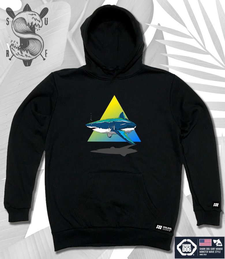 SHARK-DOG-HOODY-105 샤크독 서핑 하와이 캐릭터 그래픽 후드티 후디
