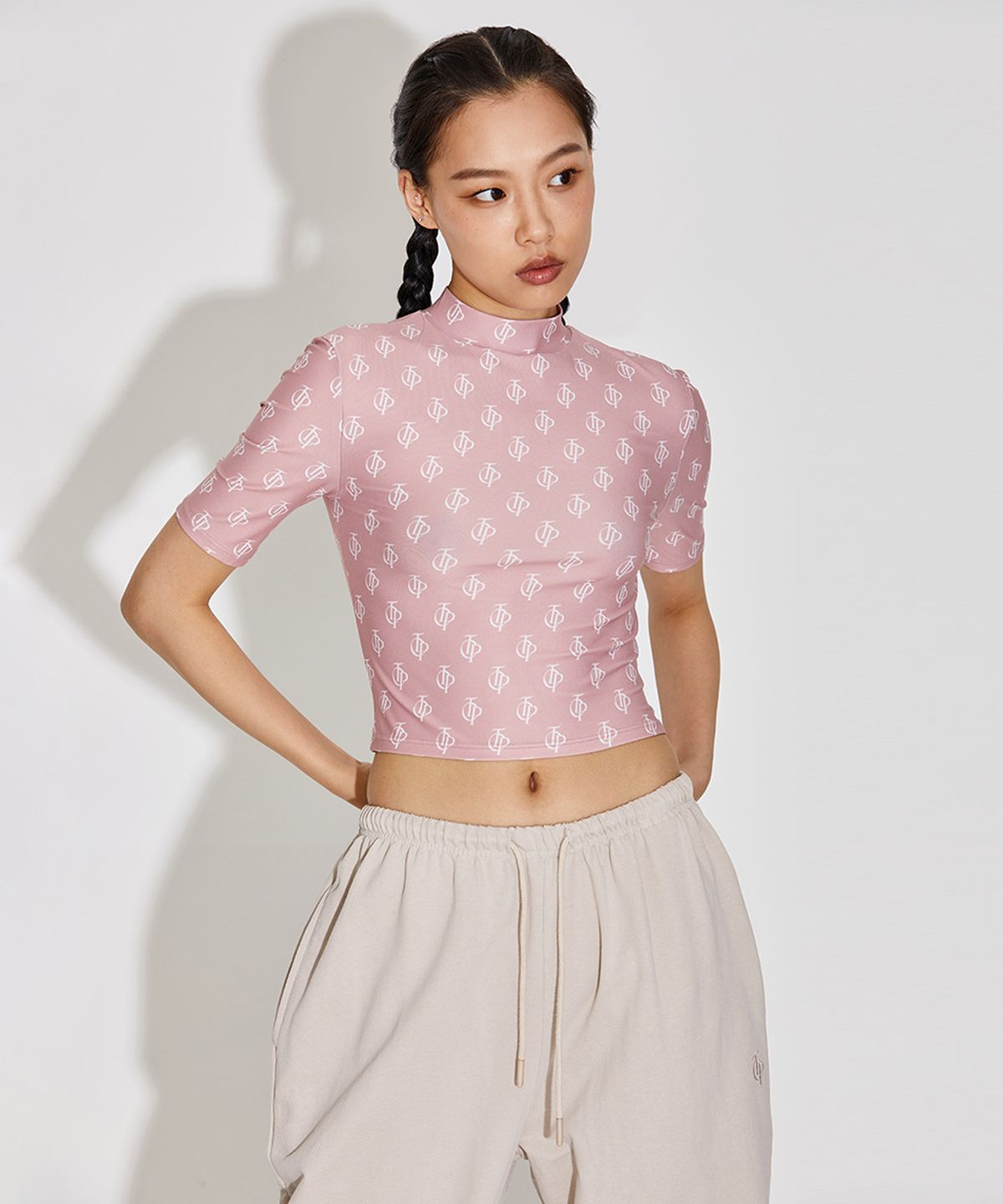 탑걸(TOPGIRL) TG PRINTED MOCK S/S TOP_T216TP139