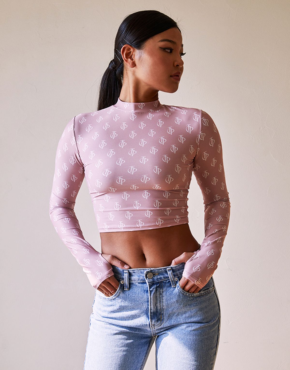 탑걸(TOPGIRL) TG PRINTED MOCK L/S TOP_T216TP127