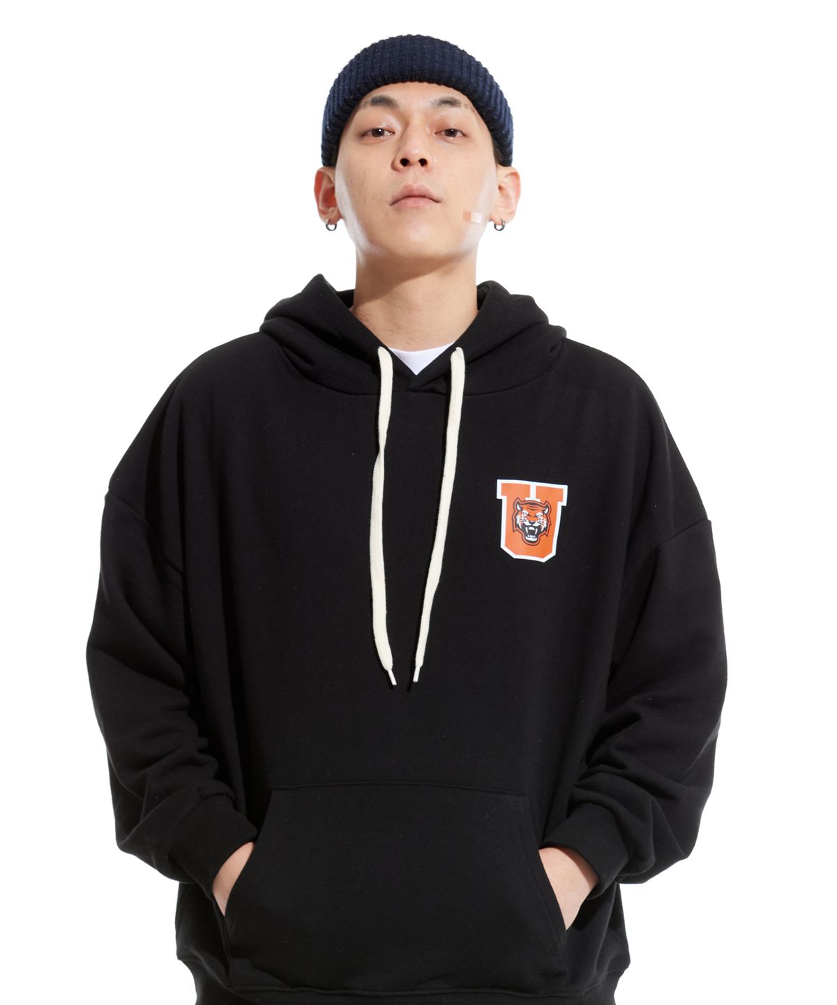 스터프(STUFF) 유 로고 후드티 블랙