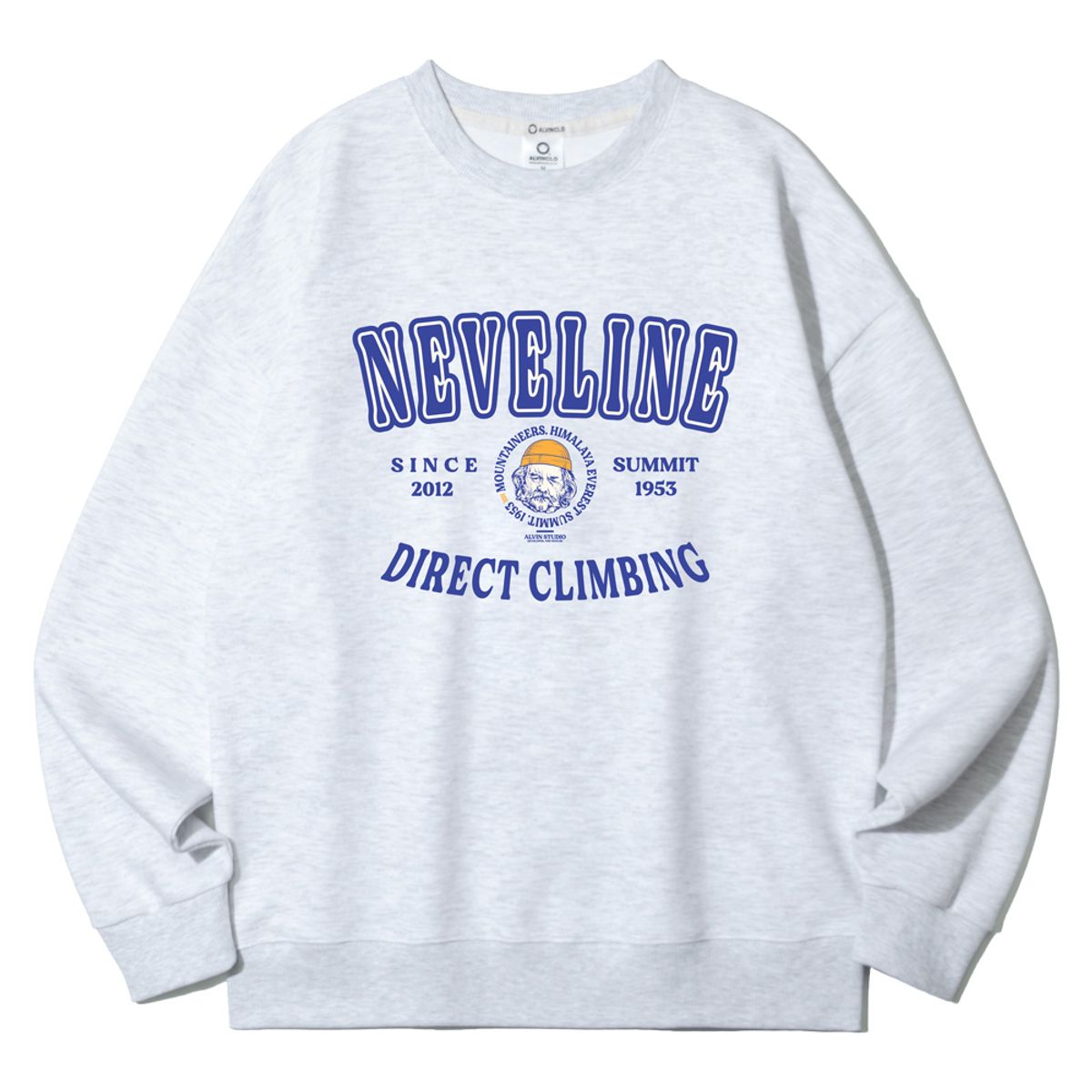 앨빈클로(ALVINCLO) NEVELINE 마운티널스 오버핏 맨투맨 MAR674 (4 COLOR)