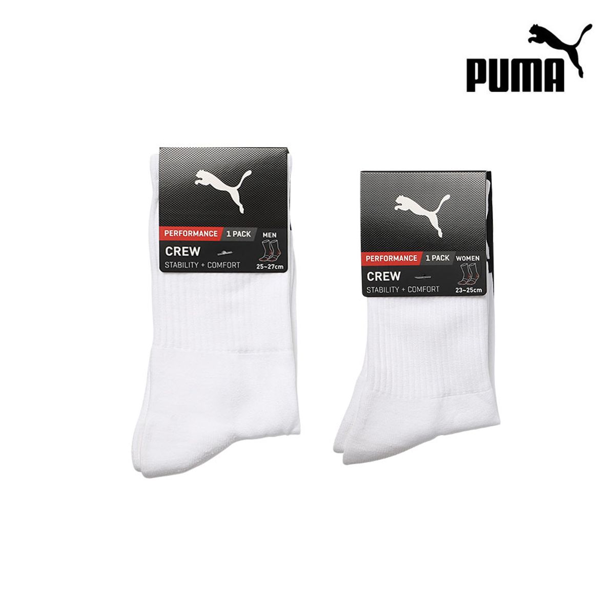 푸마양말(PUMA SOCKS) 스포츠 프리미엄 크루 양말 1PACK[사이즈선택]