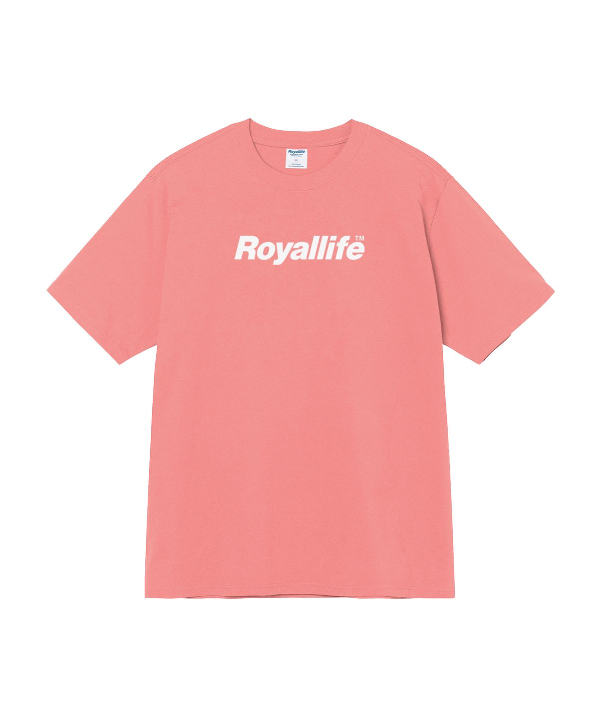 로얄라이프(ROYALLIFE) RL1010 오리지널 로고 반팔티 - 코랄레드