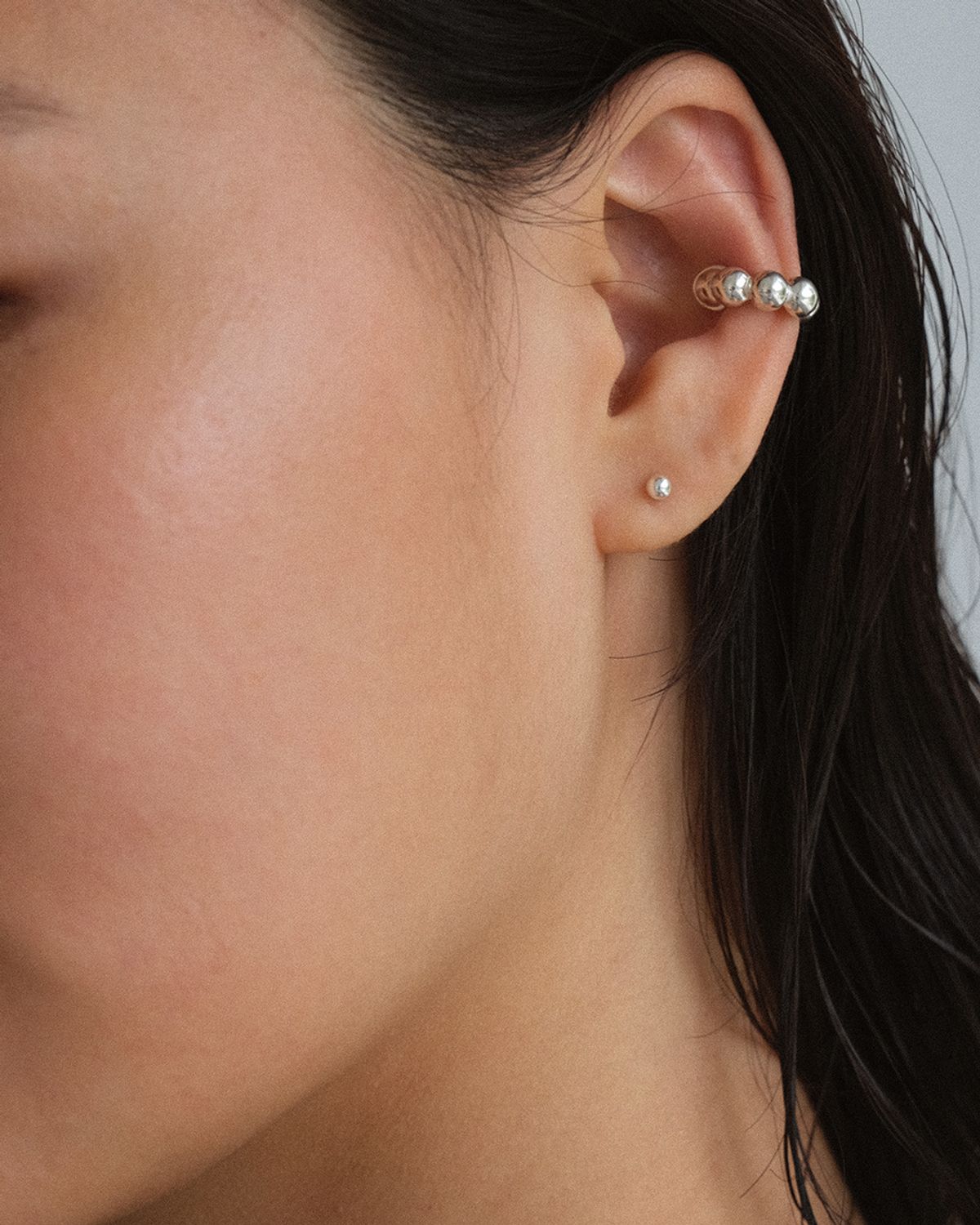어나더레이어(ANOTHERLAYER) Dots Bold Earcuff (silver925)