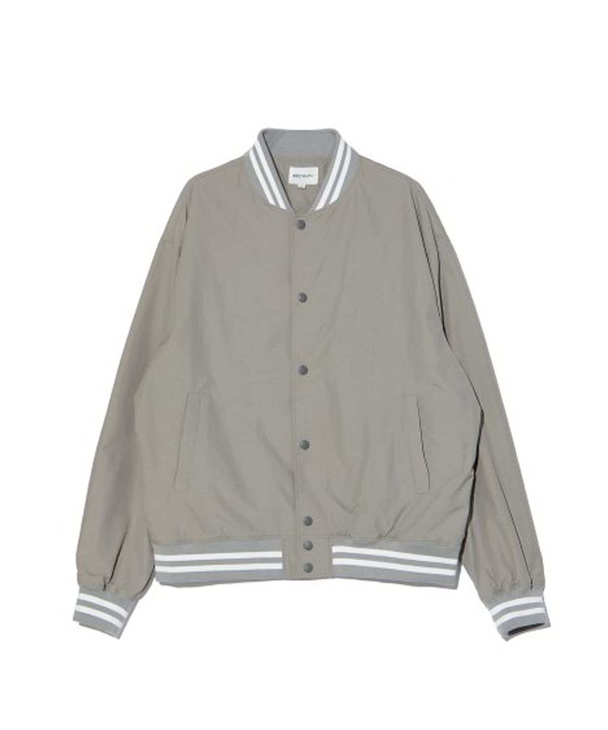 브루먼(BRUMAN) Nylon Varsity Jacket (L.Grey)