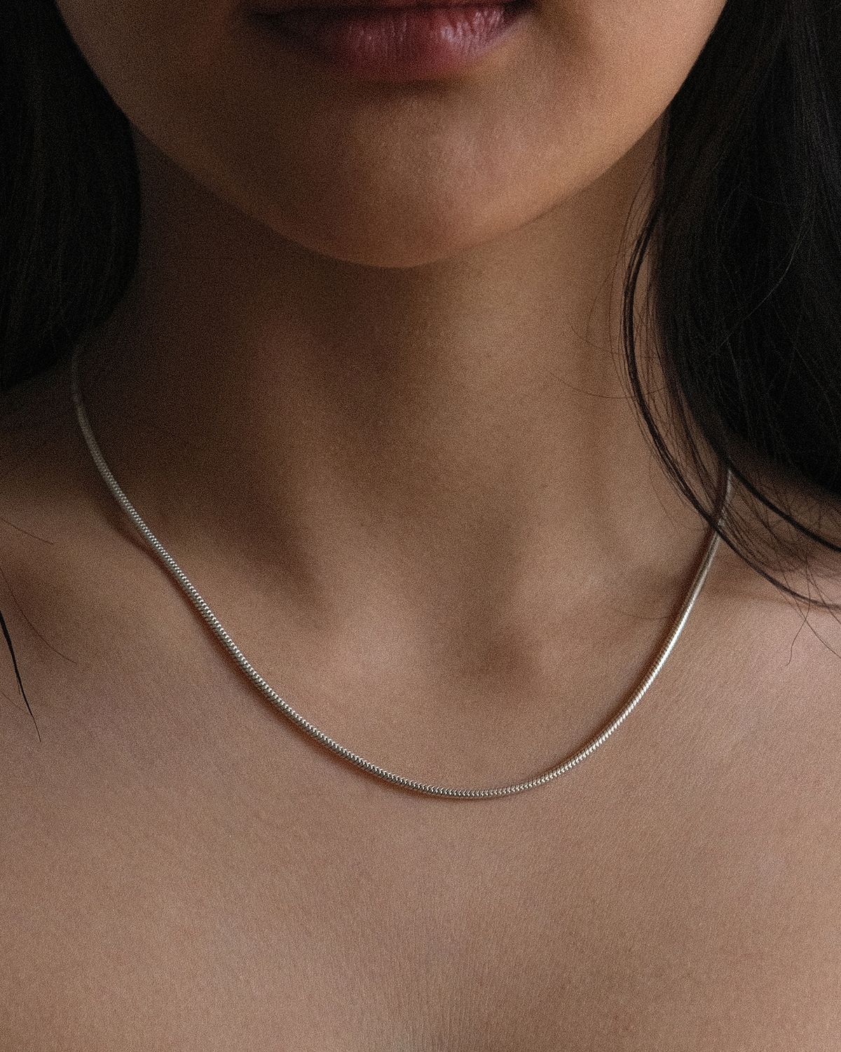 어나더레이어(ANOTHERLAYER) Bold Line Necklace (silver925)(2color)