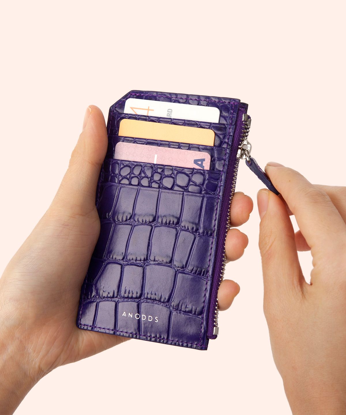 앤오즈(ANODDS) PLATTE CROC zipper wallet 7 color