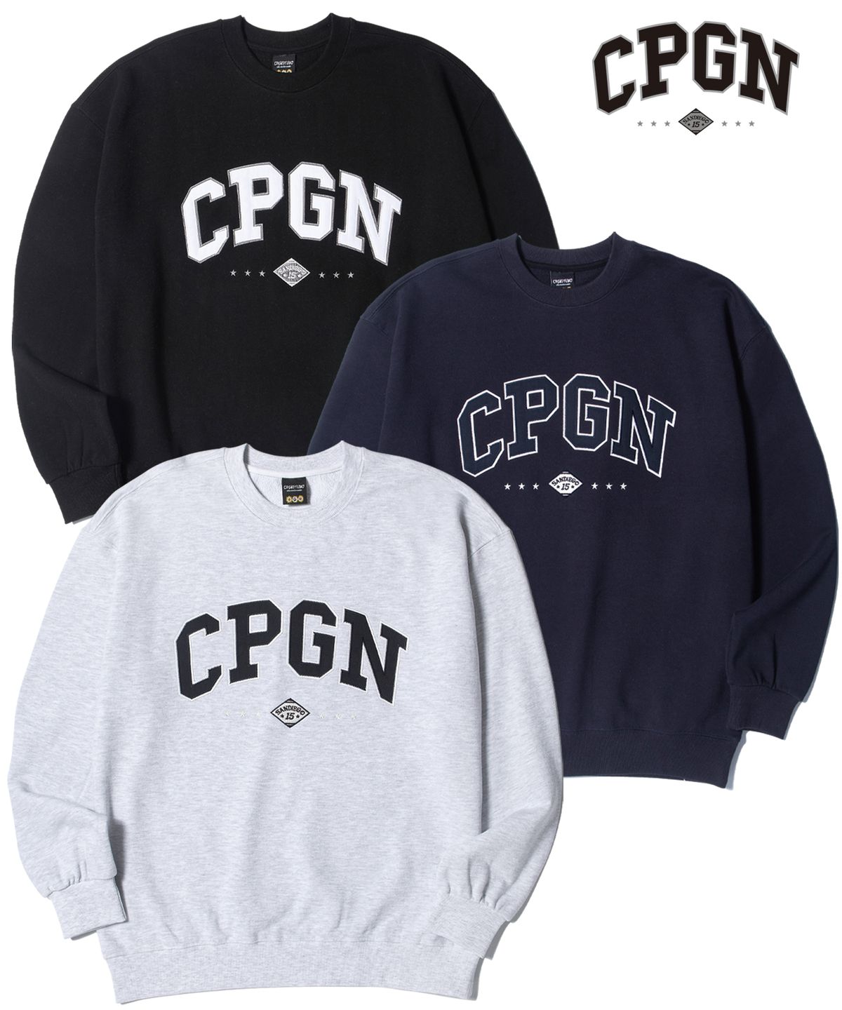 꼼파뇨(CPGN STUDIO) San Diego 아플리케 스웨트셔츠