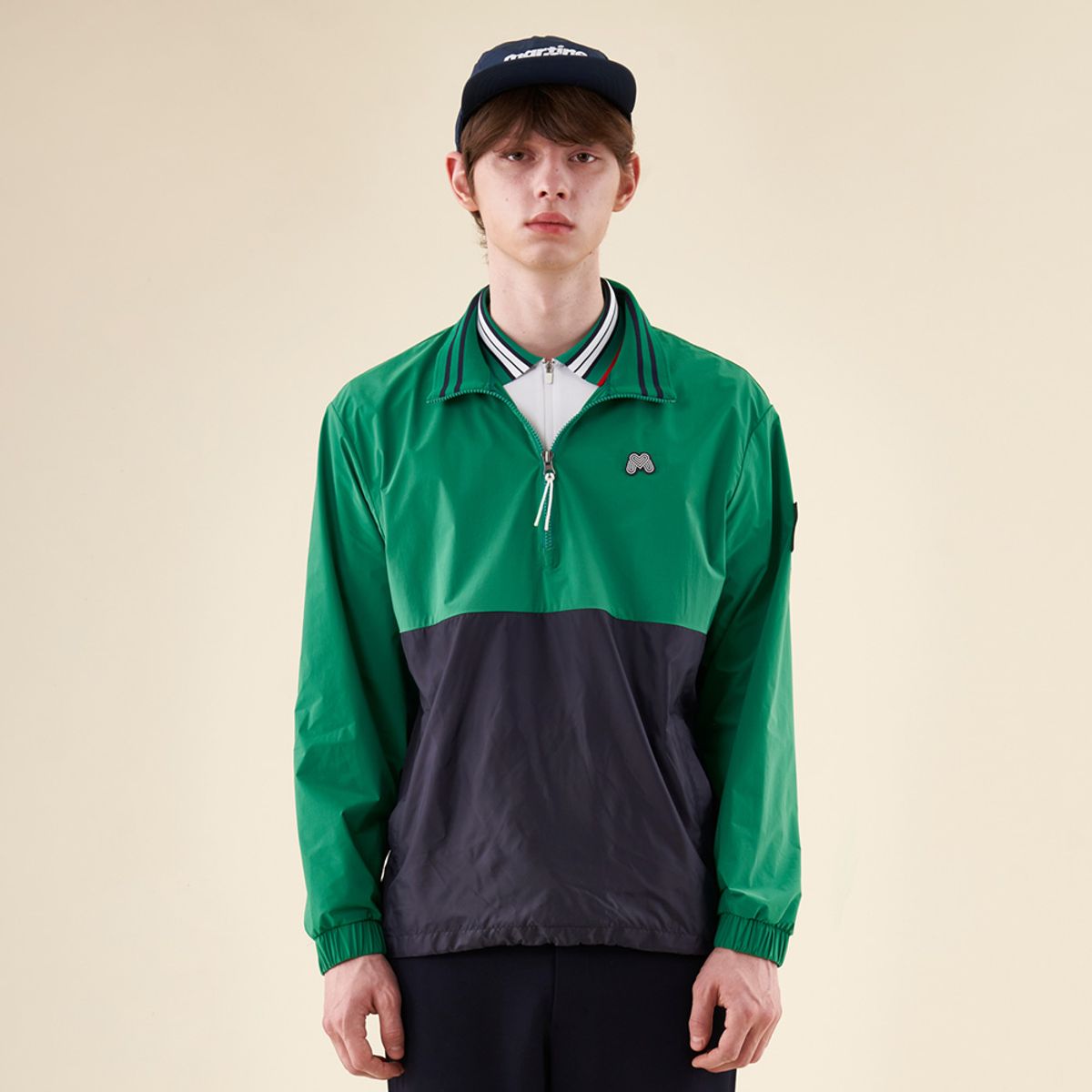 마틴골프(MARTINE GOLF) Color Block Anorak Jacket_Green (Men)