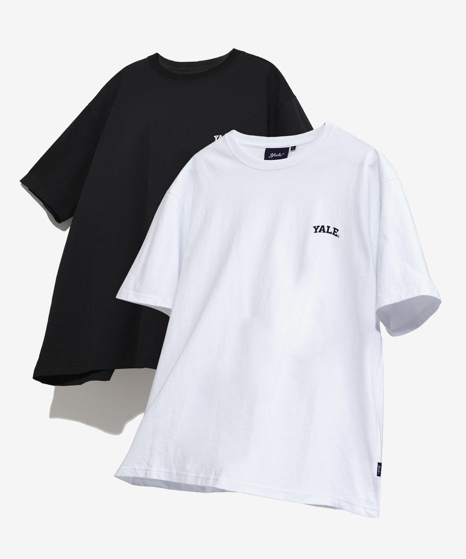 ☆YALE☆ 16-count COMASA 2PACK SMALL ARCH TSHIRT OATMEAL BLA MUSINSA公式 | YALE [16 count Comasa] 2PACK Small Arch Short
