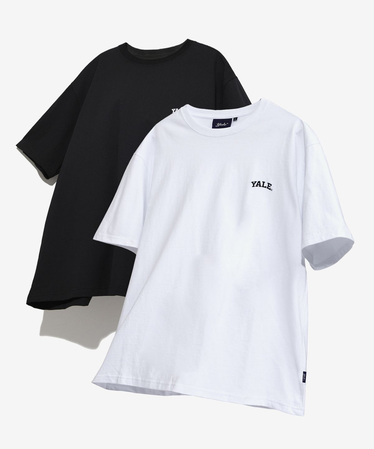 예일(YALE) [16수 코마사] 2PACK 스몰아치 반팔티셔츠 화이트/블랙