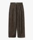 Clean Denim Deep Two Tuck Vertical Pants [Brown]