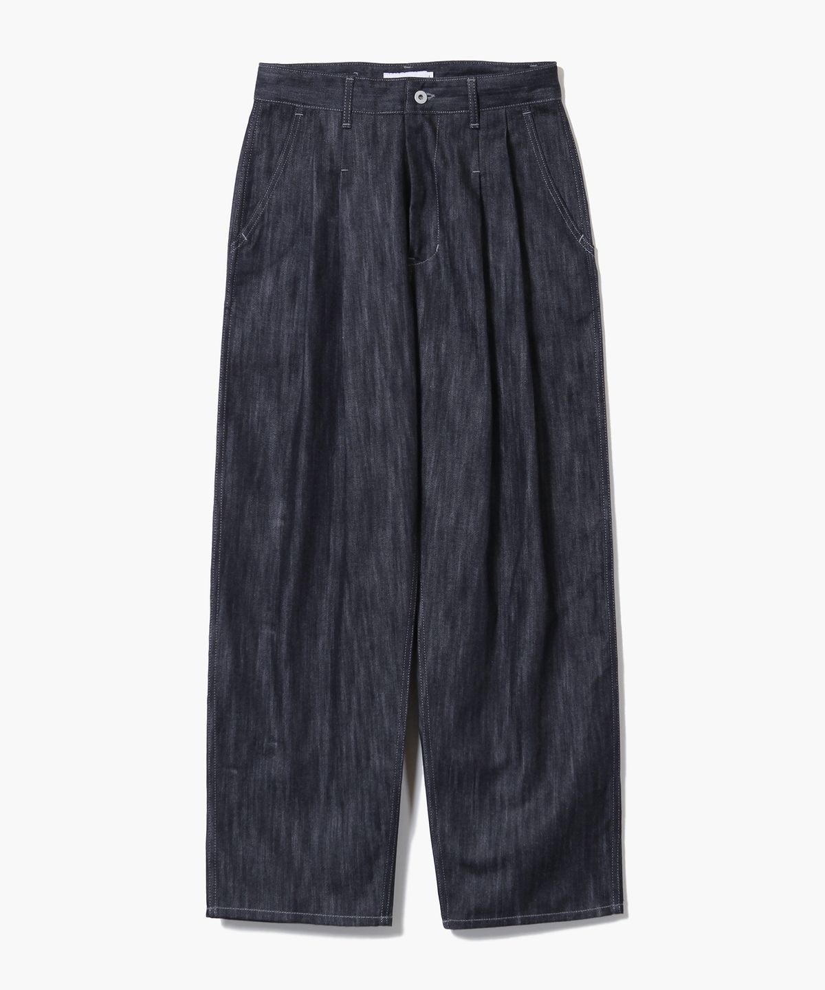 제로(XERO) Clean Denim Deep Two Tuck Vertical Pants [Indigo]