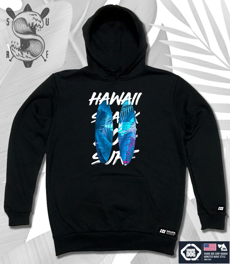SHARK-DOG-HOODY-115 샤크독 서핑 하와이 캐릭터 그래픽 후드티 후디