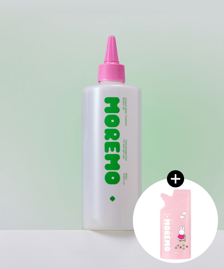 앰플 워터 트리트먼트 미라클 100 (400ml 대용량)+(증정) 미피 리필파우치 80ml