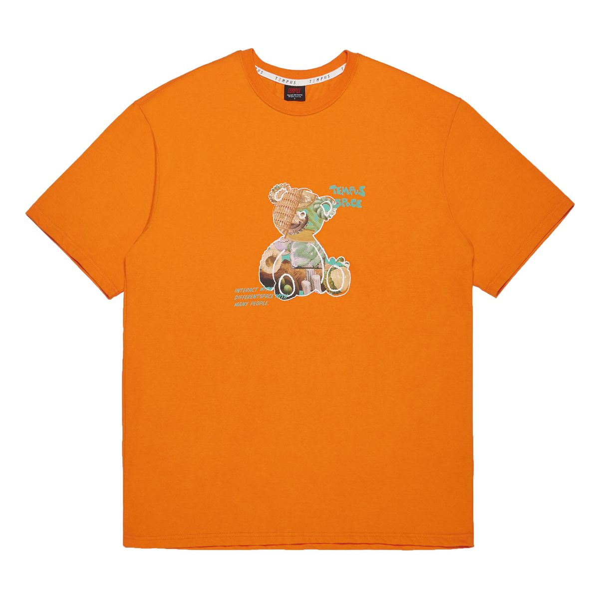 템푸스스튜디오(TEMPUS STUDIO) SPACE BEAR BIG LOGO T-SHIRTS [ORANGE]