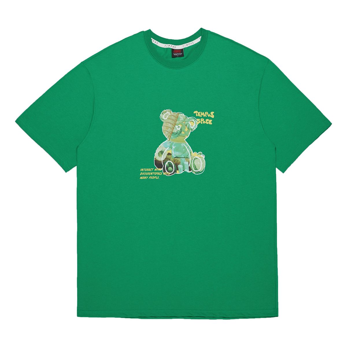 템푸스스튜디오(TEMPUS STUDIO) SPACE BEAR BIG LOGO T-SHIRTS [GREEN]
