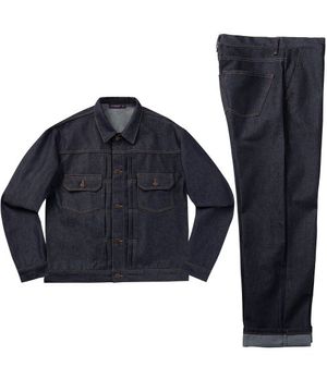 [SET][논페이드] 카우보이 데님 셋업 - 딥블루