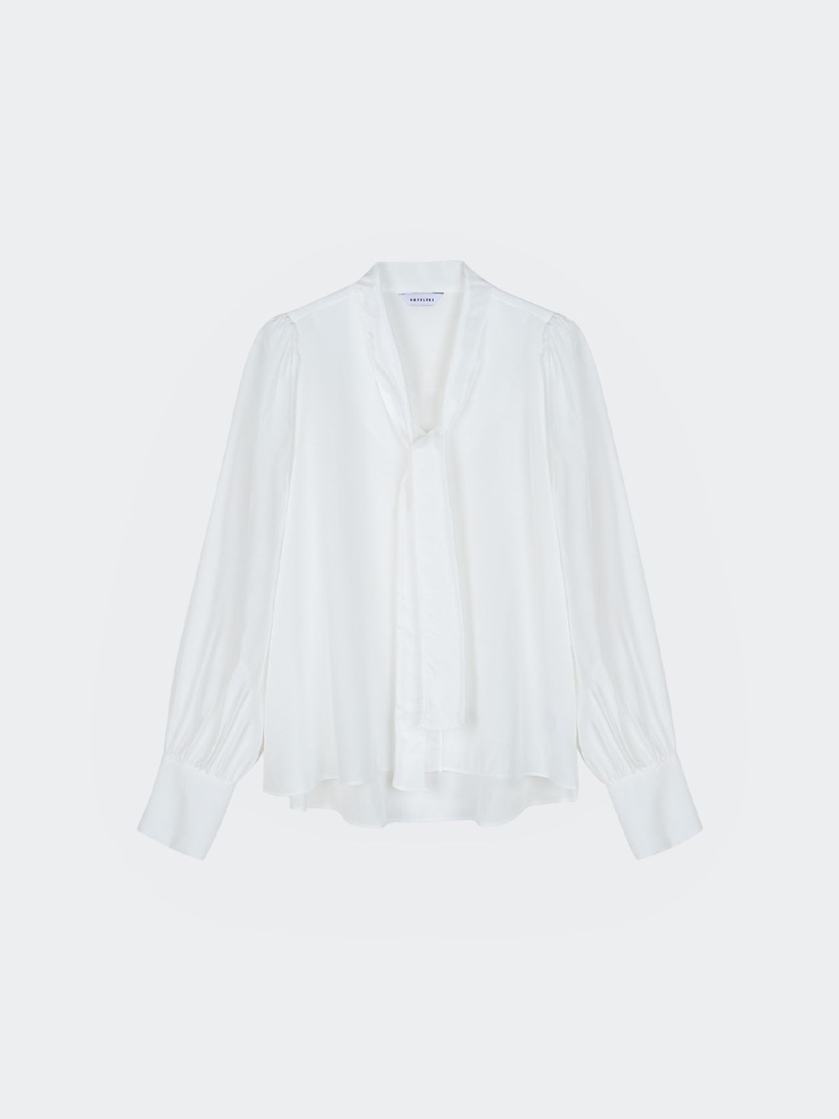 해브레스(HAVELESS) SHINE TIE BLOUSE WHITE