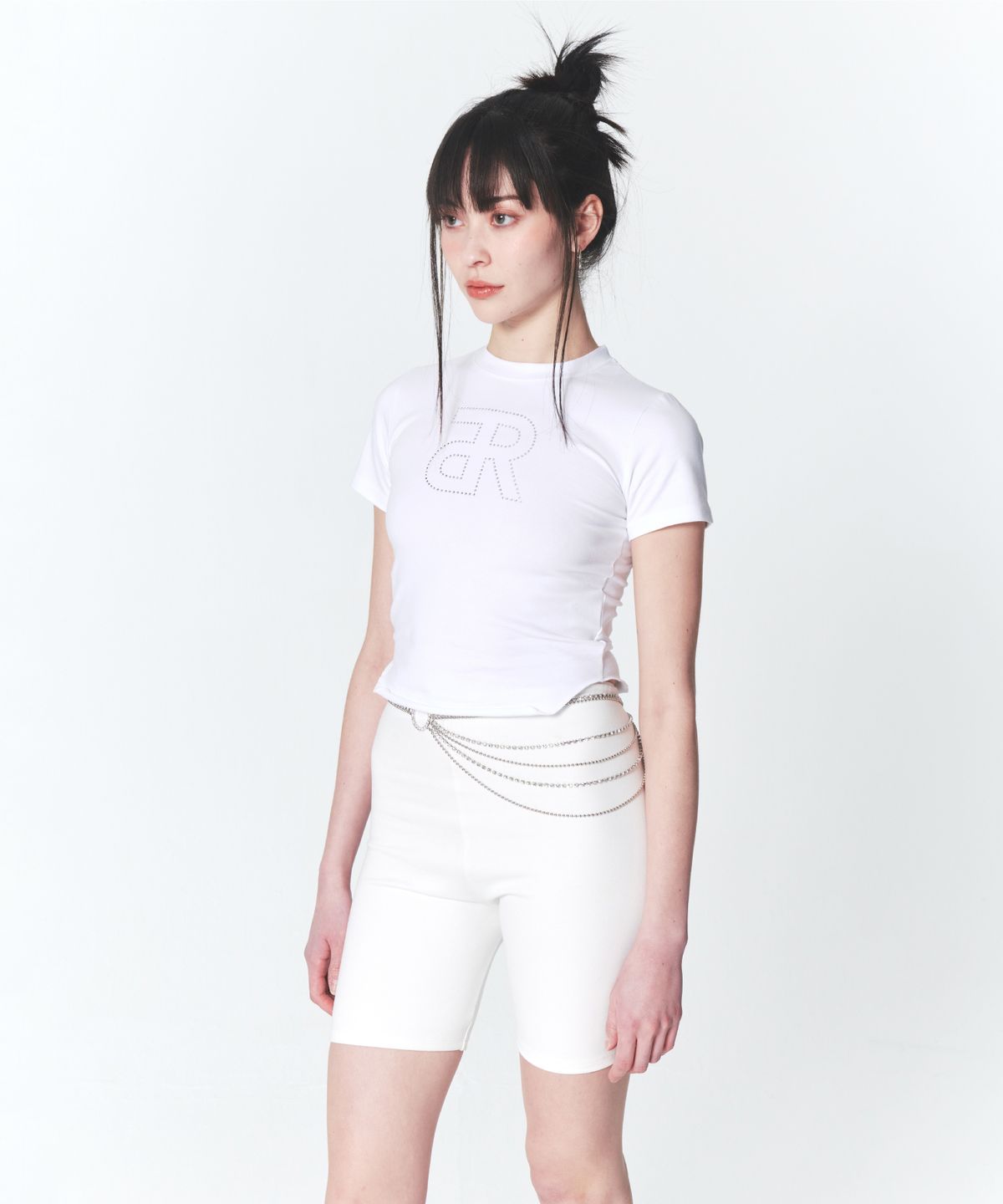 인프랩(INPREP) Crystal Monogram T-shirt White