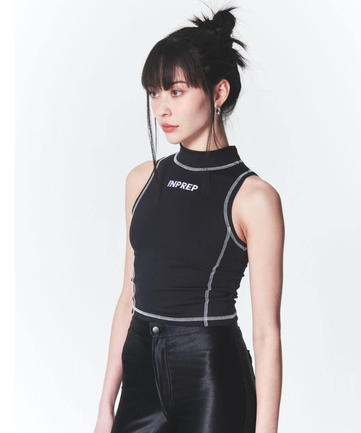 인프랩(INPREP) Active Classic Cropped Top Black