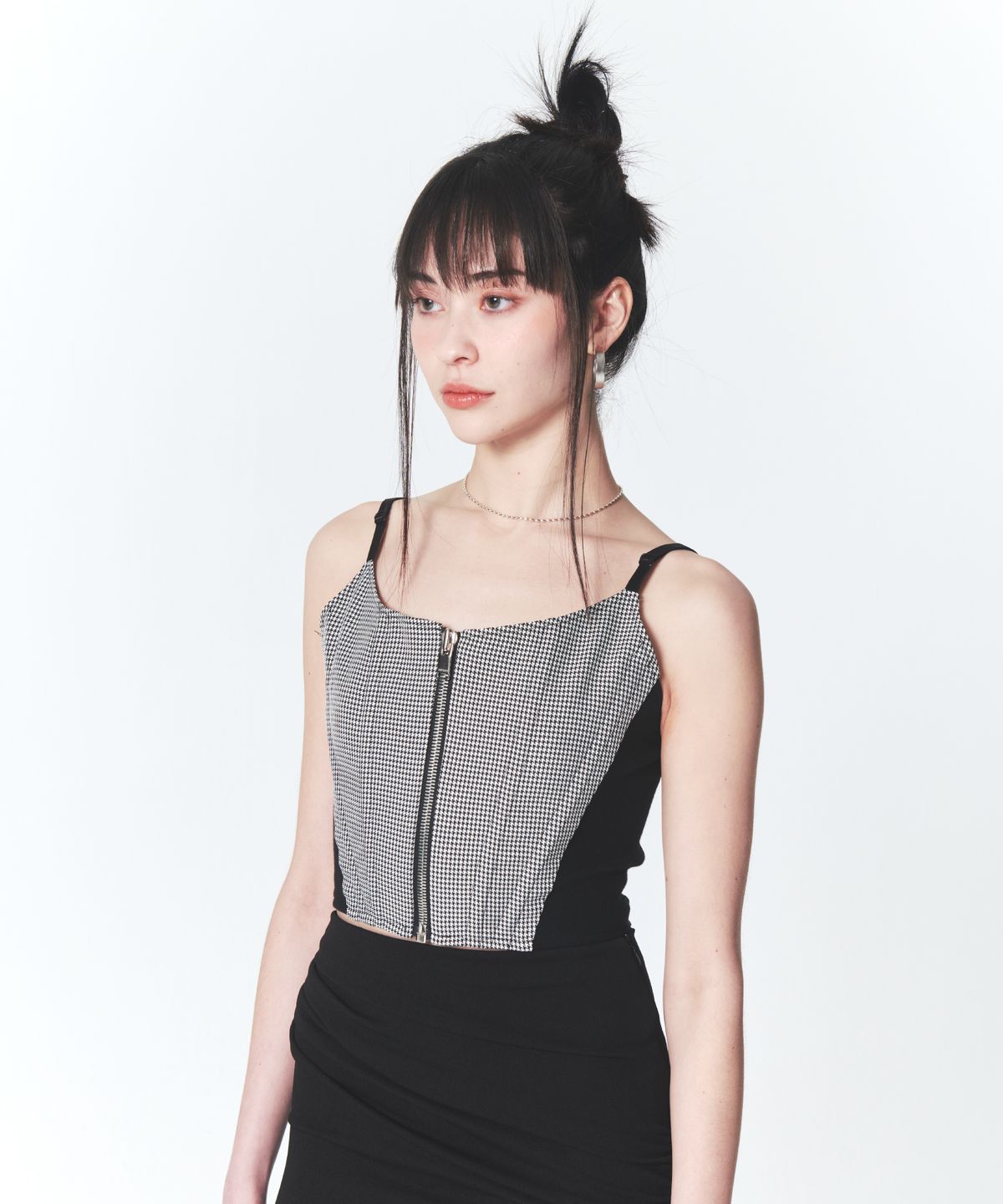 인프랩(INPREP) Houndstooth Corset Sleeveless