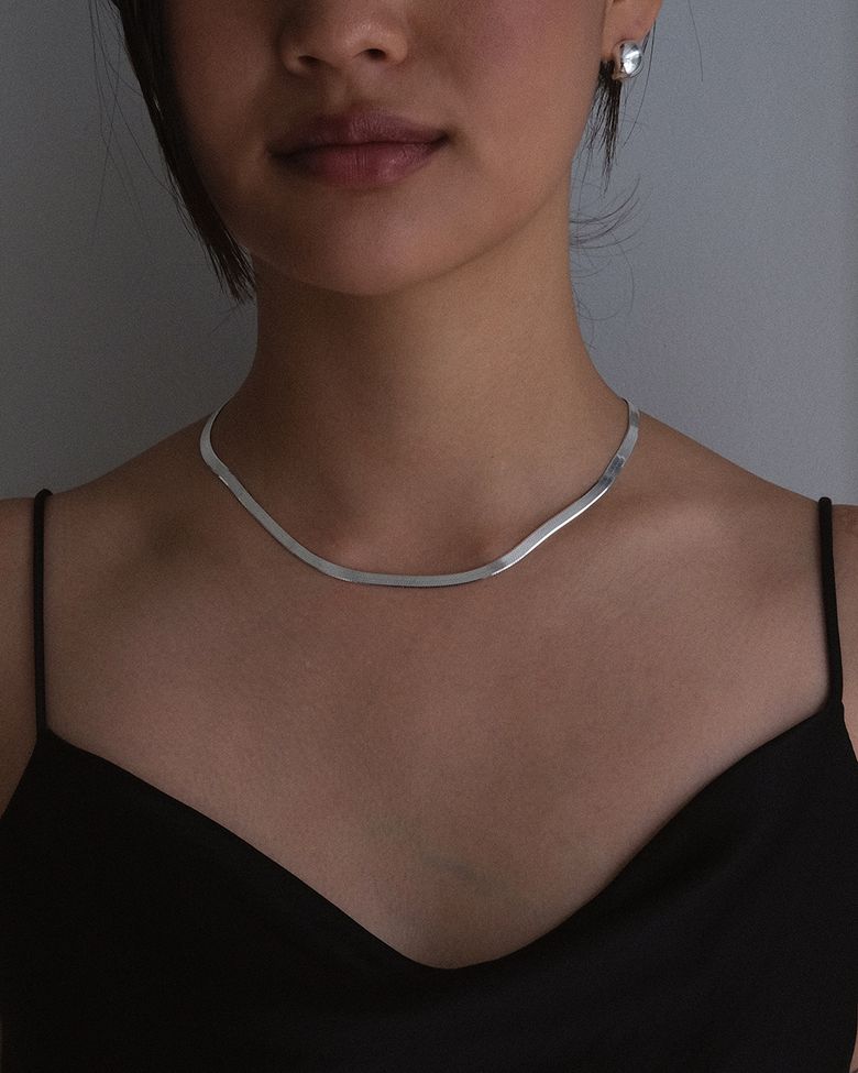 4mm Snake Necklace (silver925)(2color)