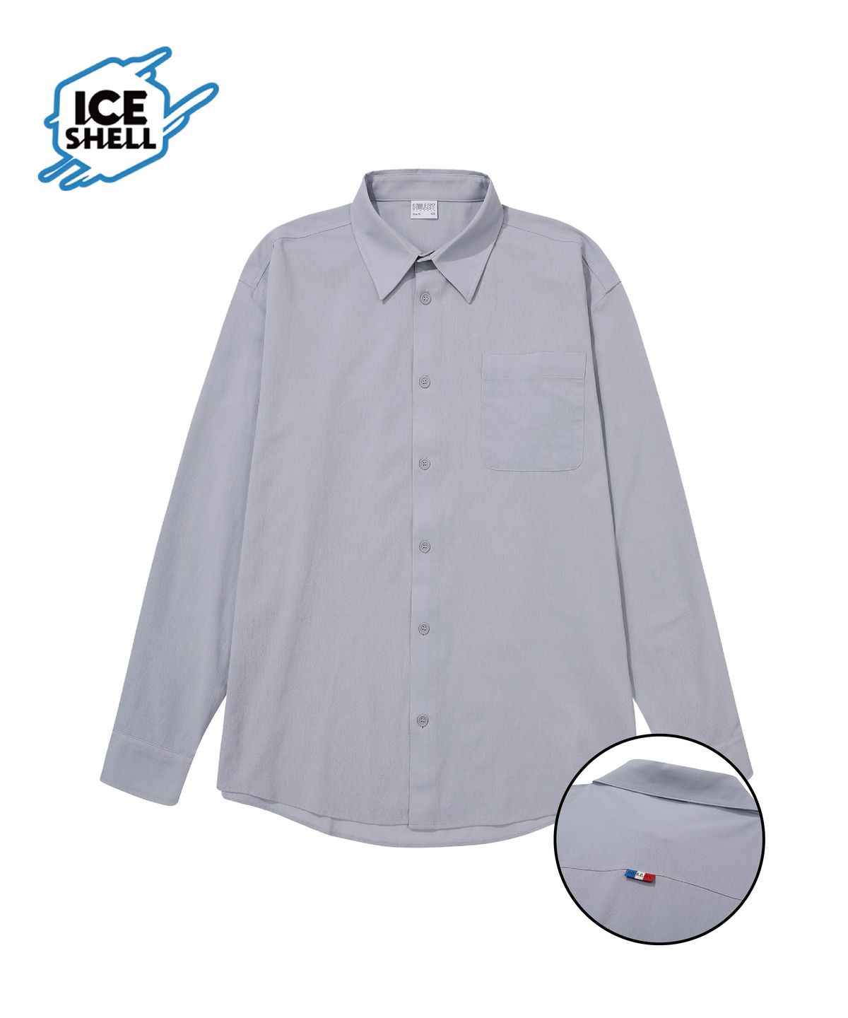 밀레 클래식(MILLET CLASSIC) MCC LONG SLEEVE ICE SHELL SHIRTS_STANDARD FIT GREY